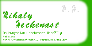 mihaly heckenast business card